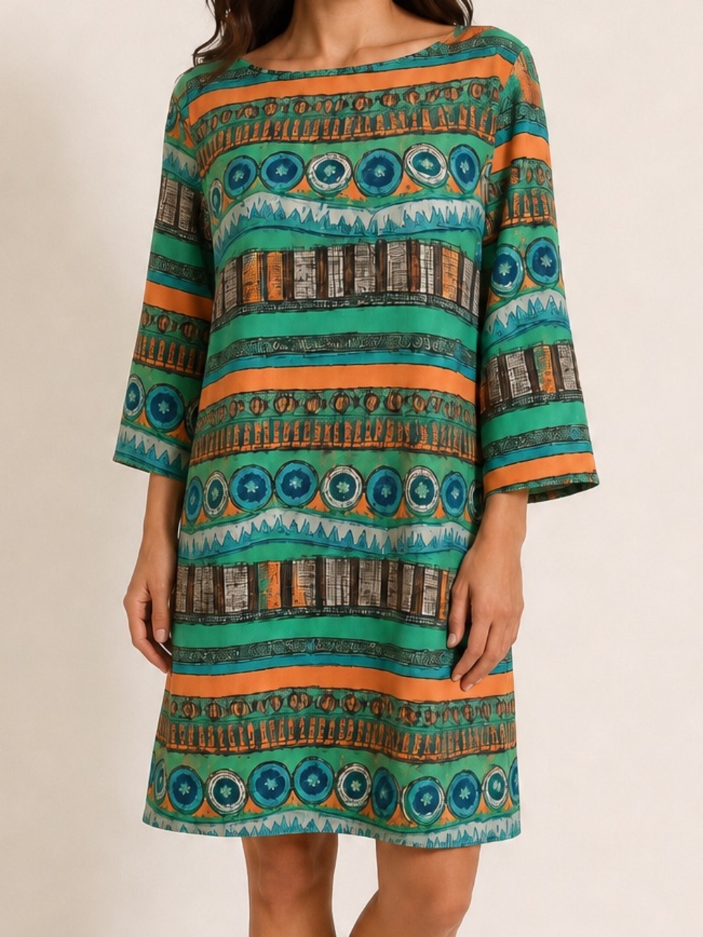 π Like New Geometric Print Shift Dress β SIZE SMALL π - Picture 1 of 3